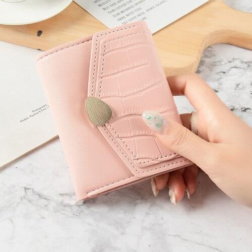 Women Small Coin Purses with Hasp PU Leather Wallets for Female Ladies Short Handbags Lace Girls Card Holder porte monnaie femme