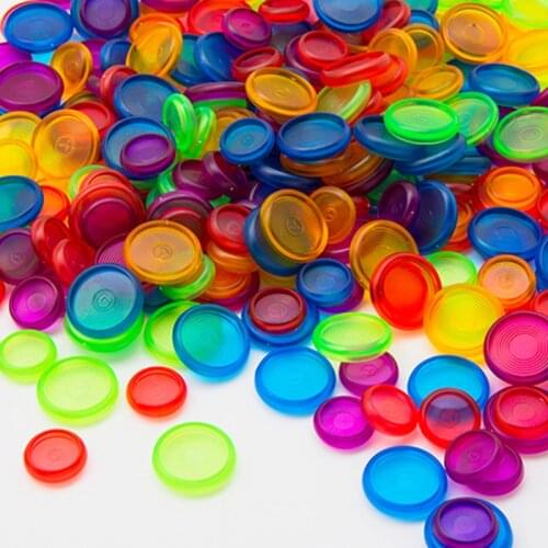 50pcs 18/24mm Plastic Mushroom Hole notebook disc binding Rings Book Binder Rings Multicolor Round Ring Offices School Supplies