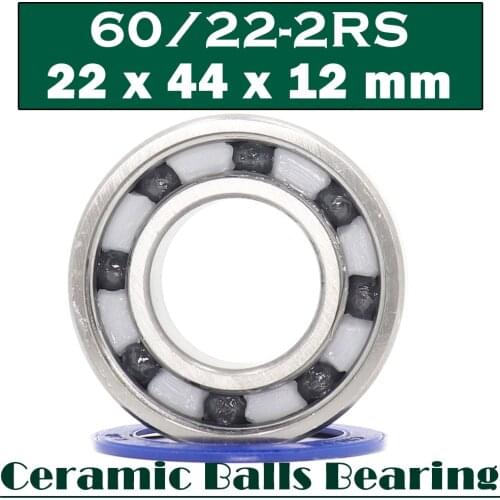 60/22 Hybrid Ceramic Bearing 22*44*12 mm ( 1PC ) Race Bike Front Rear Wheel 60 22 2RS LUU Hybrids Si3N4 Ball Bearings 60/22RS