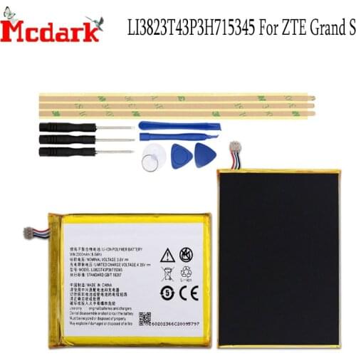 2000mAh LI3823T43P3H715345 LI3820T43P3H715345 Battery For ZTE Grand S Flex MF910S MF910L MF920 MF920S Battery Batterie+Tools