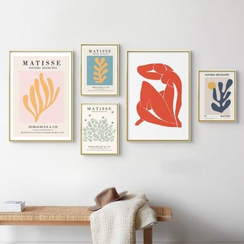 Henri Matisse Abstract Body Exhibition Poster And Print Cutout Wall Art Canvas Painting Pictures Gallery Home Women Office Decor