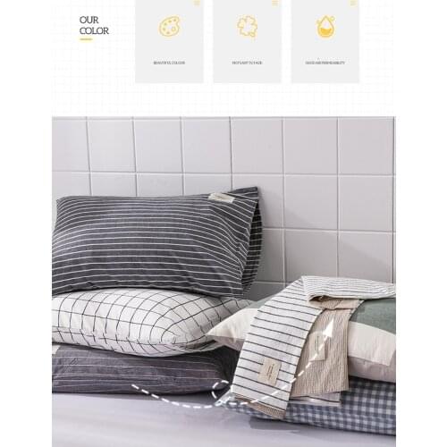NEW 1PC 100% Cotton Lattice Soft Pillow Case Cover 30x50cm 48cmx74cm Pillowcase Decorative Bedding Bedroom Home Use