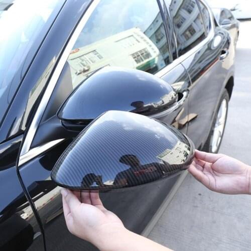 Rearview Mirror Cover Waterproof Easy to Install ABS Wear-resistant Car Protector for Alfa Romeo Stelvio 2017-2020