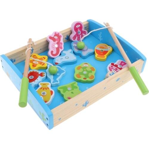Baby Developmental 15pcs Wooden Magnetic Numbers Fishing Game Toy, Fine Motor Skills, Early Learning, Birthday Gifts