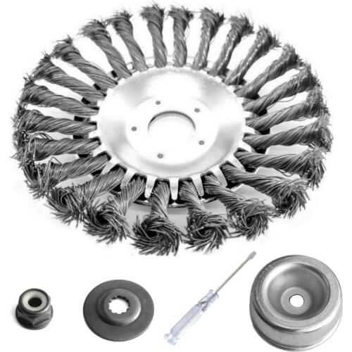 Brushcutter Head Steel Wire Trimmer Head Grass Weed Cutting Rusting Dust Removal Plate and Gearbox fixing kit for Lawn Mover