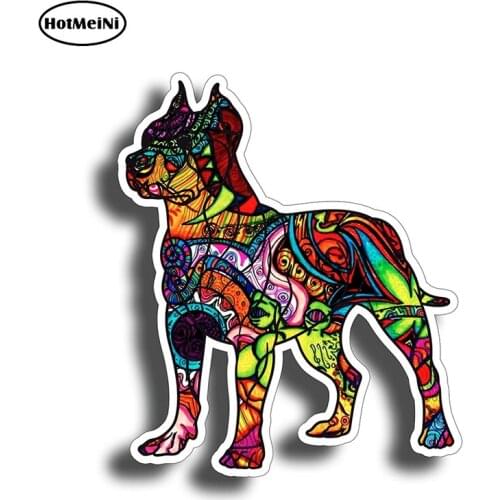 HotMeiNi Pit Bull Pitbull Graffiti Watercolor Dog Sticker Die Cut Digitally Printed Vinyl Graphic for Cooler Car Truck Window