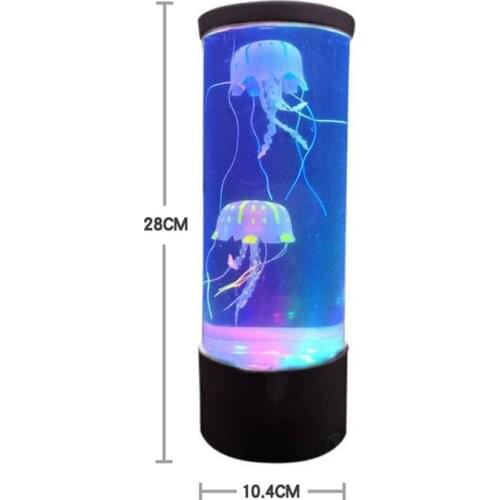 Simulation cylindrical fish tank light USBled jellyfish light colorful color changing light cross-border night light