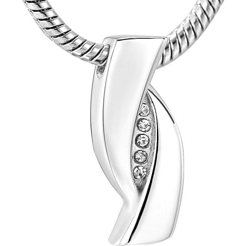 Inlay Crytsal CZ Stones Infinity Cremation Jewelry for Ashes Holder Pendant Funeral Cremains Keepsake Urn Locket for Women