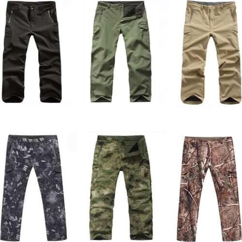 Camouflage Tactical Pants Men Army Military Combat Trousers Outdoor Sport Softshell Climbing Hiking Camping Hunting Pants
