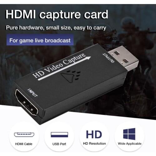 Video Capture Card USB2.0 Durable HDMI High-definition Live Recording Box For Gaming Teaching Video Conference