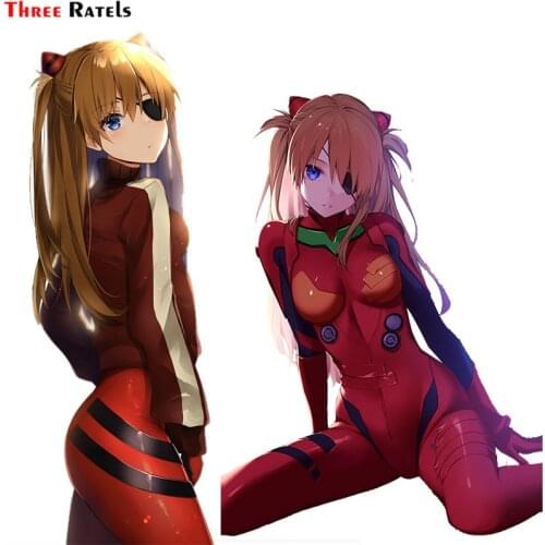 Three Ratels F386 Bodysuit Souryuu Asuka Langley Decal For Passat B7 Vinyl Waterproof Car Body&Door Sticker Anti Scratch Film