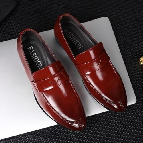 Loafers Men Formal Shoes Leather Italian Shoes Men Elegant Wedding Shoes Men Classic Coiffeur Luxury Italian Brand Erkek Ayakkab