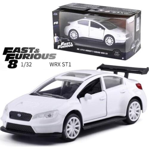 13.5CM 1:32 Scale Metal Alloy Subaru WRX ST1 Fast Racing Car Model Diecast Vehicles Toys For Children Collection