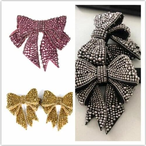 Fashion design Stretch Strap Bow-knot Bling Bling Rhinestone Butterfly-knot Black Gold white pearl For Pumps Sandals Shoes Woman