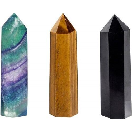 Natural quartz stone polished crystal Magic Stick for healing