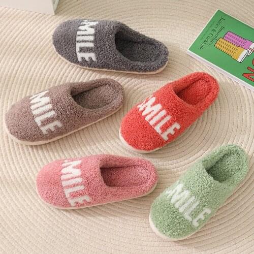 2021 Winter New Cotton Slippers Womens Home Indoor Non-slip Couples Plush Warmth Thick Bottom Mens Slippers
