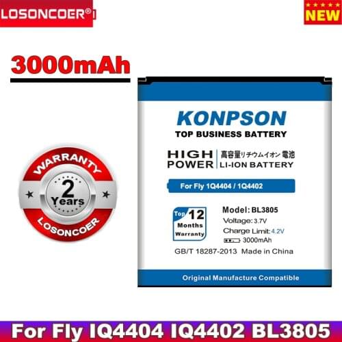 New Arrivals 3000mAh BL3805 use for Fly IQ4404 battery IQ4402 Mobile Phone + Track Code