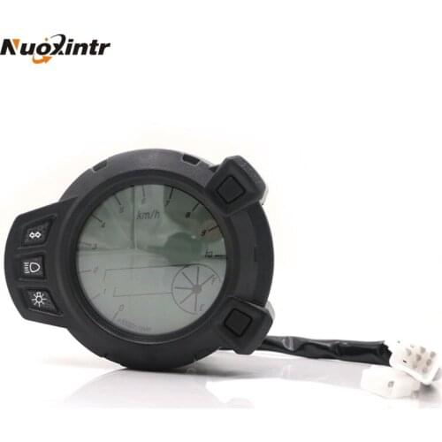 Nuoxintr 10000RMP LCD Motorcycle Instruments 7 Color Motocycle Speedometer Tachometer Accessories for Yamaha Zuma MBK X125 YW125