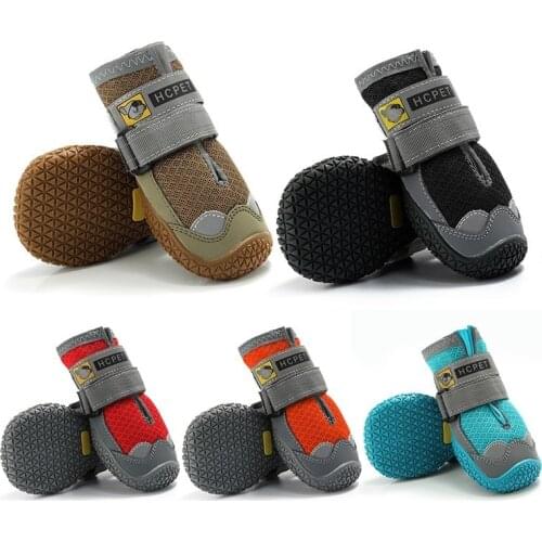 Dog Shoes Pet Supplies Waterproof Foot Cover Reflective Strip Rubber Sole Golden Retriever German Shepherd Rottweiler Gumu