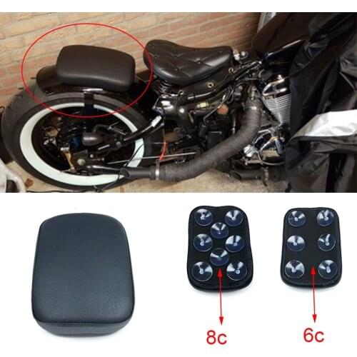 For Harley / Dyna / Sportster / Softail Touring Motorcycle Rear Passenger Cushion Pillion Seat Pad Suction Cups PAD Seat