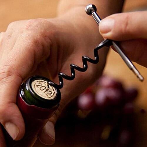 Portable Metal Champagne Wine Bottle Opener Corkscrew Wine opener Replacement Spiral Party Bar Key Ring Tool accessories