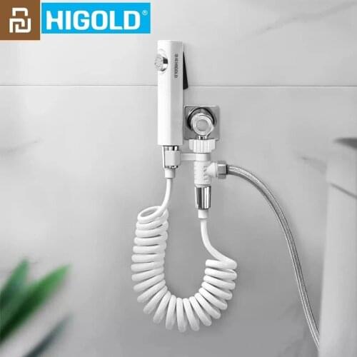 Youpin HIGOLD Handheld Spray Gun Toilet Kitchen Pressurized Flusher Strong Flushing 2M Telescopic Handheld Bidet Sprayer For Mi