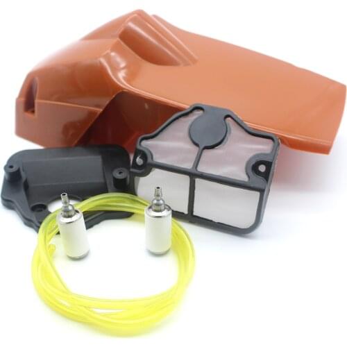 Top Engine Cover Cylinder Shroud Air Filter Gas Fuel Line Kit For HUSQVARNA 137 142 Chainsaw Replacement Parts