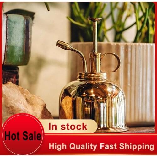 English-Style Water Bottle Type Vintage Brass Succulent Plants Small Gold Gardening Head Water Handheld Bottle Type Wild Sprayer