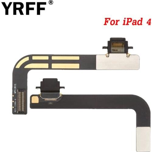 1PCS New 100% Original High Quality For iPad 4 4th Gen Power Dock Connector USB Charging Port Flex Cable Cables Free Shipping
