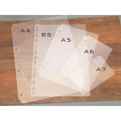 1PC Spiral A5 A6 A7 B5 PP Transparent Binder Simply Spiral Notebook Planner Inner Binder Index Divider DIY Accessory