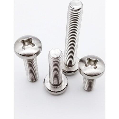 10/50 M2 M2.5 M3 M3.5 M4 M5 M6 M8 A2 304 Stainless steel Cross Round Phillips Pan Head Screw Bolt Dia 2 3 4 5 8mm Length 3-100mm