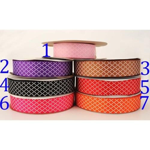 10yards - 38mm,1 1/2''' Grosgrain ribbon - diamond/rhombus/lozenge pattern printed ribbon - pink,red,purple,balck,orange