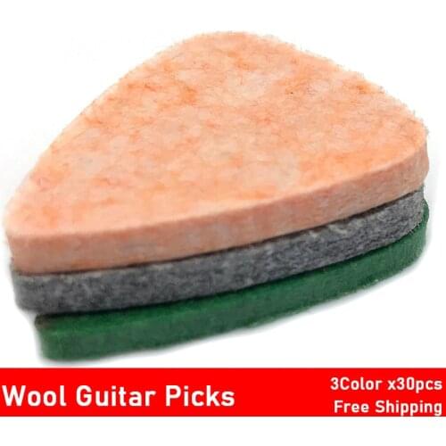 30pcs Multi Color Guitar Pick Ukulele Wool Felt Picks Ukulele Soft Felt picks for Ukulele Banjor Guitar Accessories