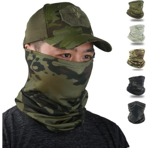 Multicam Tactical Neck Gaiter Cover Tube Face Bandanas Camouflage Paintball Airsoft Military Mask Cycling Hunting Hiking Scarf