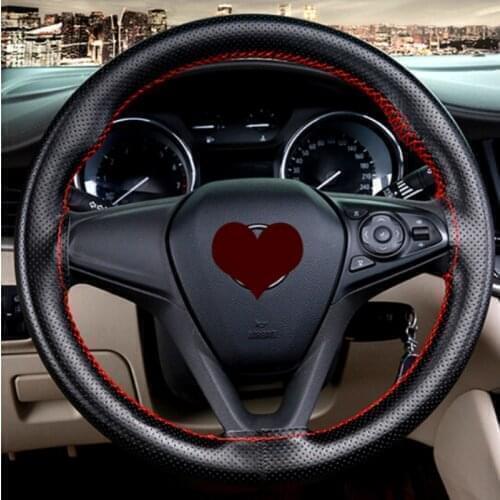 Genuine Leather Car Steering Wheel Cover Universal For Honda CR-V XR-V Accord Odeysey Crosstour FIT Jazz City Civic JADE Mobilio