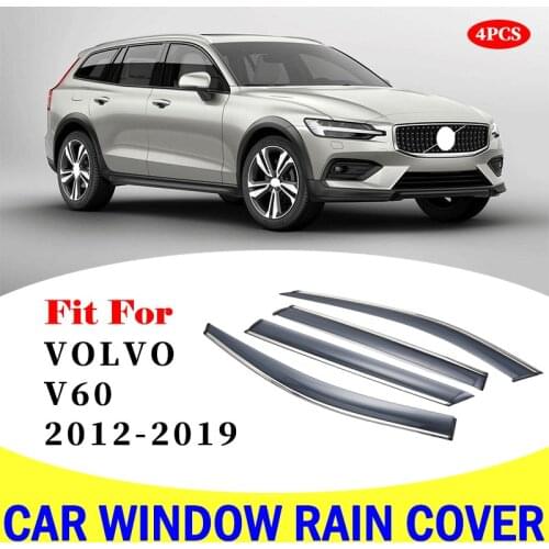 FOR Volvo V60 2012-2019 window visor car rain shield deflectors awning trim cover exterior car-styling accessories parts