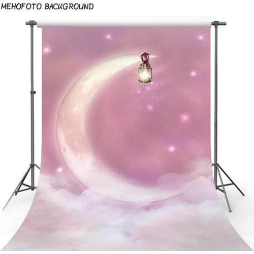Photography Backdrop Backgrounds 5x7 Golden Moon White Floor Pink Wall Princess Backgrounds for Photo Studio fond photo