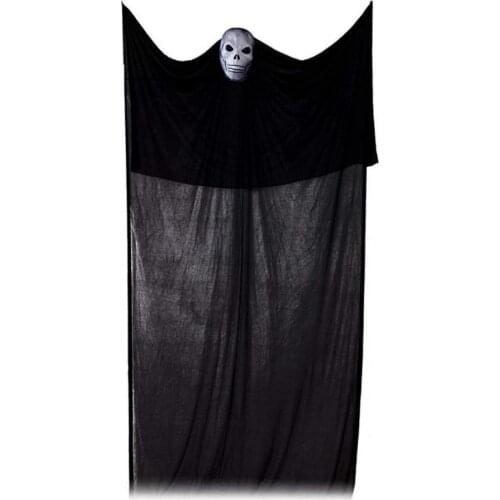 Good Realistic Looking 2 Colors Lighting Effect LED Skeleton Head Halloween Ornaments Ghost Ornaments for Patio