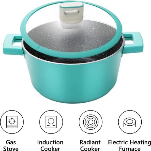 Stainless Steel Nonstick Soup Pot With Lid Tube Ear Double Handle Soup Pot Induction Cooker Stainless Steel Kitchen Pot