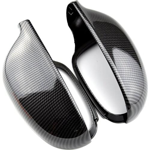 ABS carbon black Mirror Cover Rearview Side Mirror Cap For VW Volkswagen Passat B6 R36 Golf 5 Jetta MK5