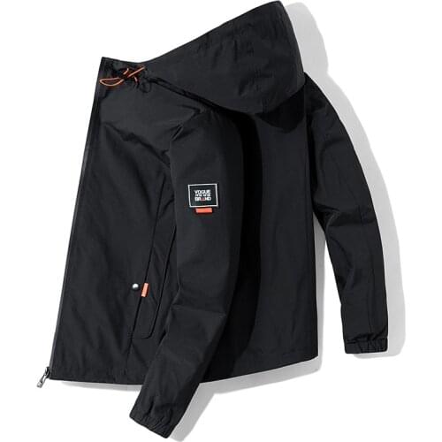 Spring Jacket Men Jackets Zipper Autumn Windproof Casual Coats Bomber Jacket Fashion Hooded Male Slim Fit Hoody Outwear 114