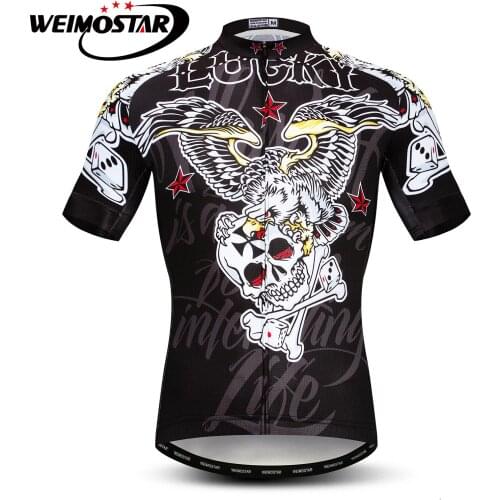 Weimostar Skull Summer Cycling Jersey Men Cycling Clothing Maillot mtb Shirt Pro Bike Jersey Ropa ciclismo bicycle jersey