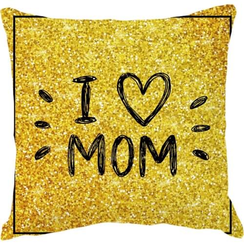 Fashion Design 1PCS Cute Print Mothers Day Pillow Case Throw Cushion Cover Home Decorative Pillow Cover Home Decoration