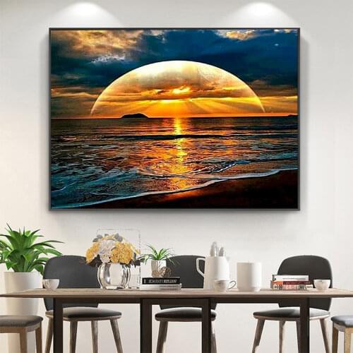 Scenery Landscape DIY Embroidery Cross Stitch 11CT Kits Needlework Craft Set Printed Canvas Cotton Thread Home Room