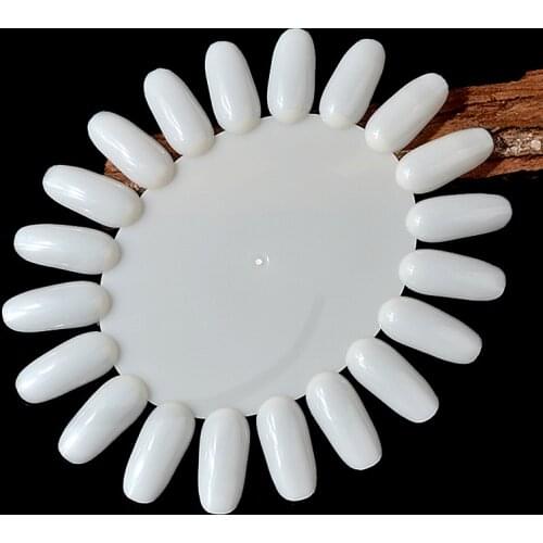 5/10Pcs White Wheel False Nail Tips Nail Art Polish Color Display Practice Chart Board Showing Shelf Holder Polish Display Model