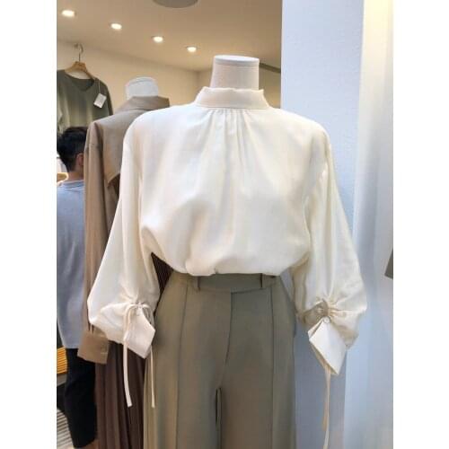 Namou Drane Stand-up Collar Blouses