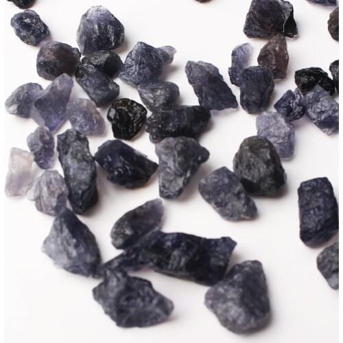 Natural Iolite Crystal Rough Minerals Specimen Gemstone Dark Blue Cordierite Rockstone Healing Glass Tank Decor