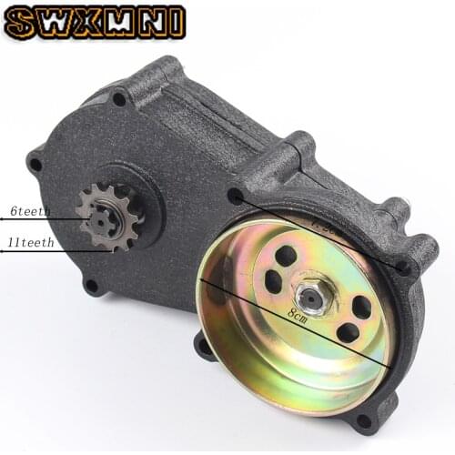New 11T 14T 17T 20 Tooth T8F Dual Chain Clutch Gear Box Black For 43CC 47CC 49CC Mini Moto Pit Dirt Bike Quad ATV Buggy Go kart