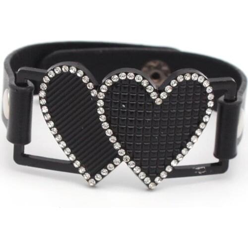 New Design Women Double Connect With Heart Bracelet Fashion Street Style Chain Bracelets For Women Men Jewelry Gifts