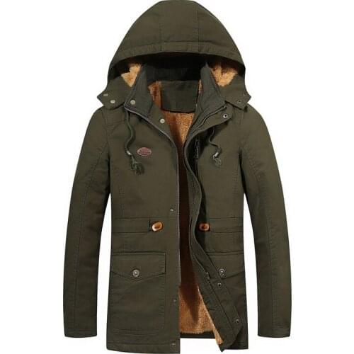 Parka mens 2020 Autumn Winter Mens Long Jacket Parkas Warm Casual Parka Coat Thickening Hat Jacket winter jackets and coats